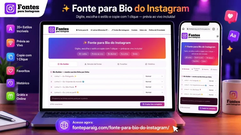 Fonte para Bio do Instagram